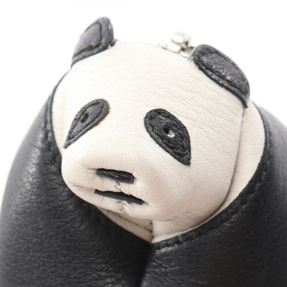 Loewe Coin Case Panda Purse Black White Leather — view 8