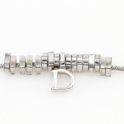 Dior D Logo Metal Silver Necklace — view 9