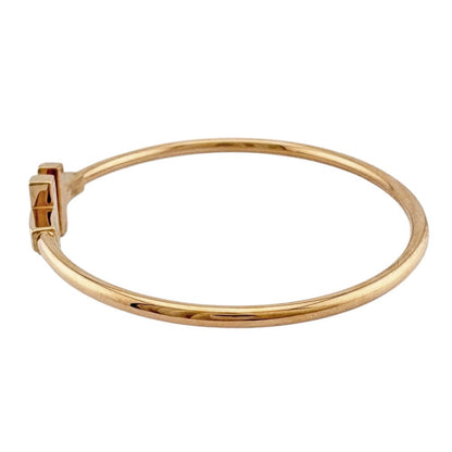 Tiffany & Co T Wire Bracelet 18k Gold Diamond — view 3