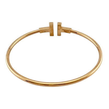 Tiffany & Co T Wire Bracelet 18k Gold Diamond — view 4