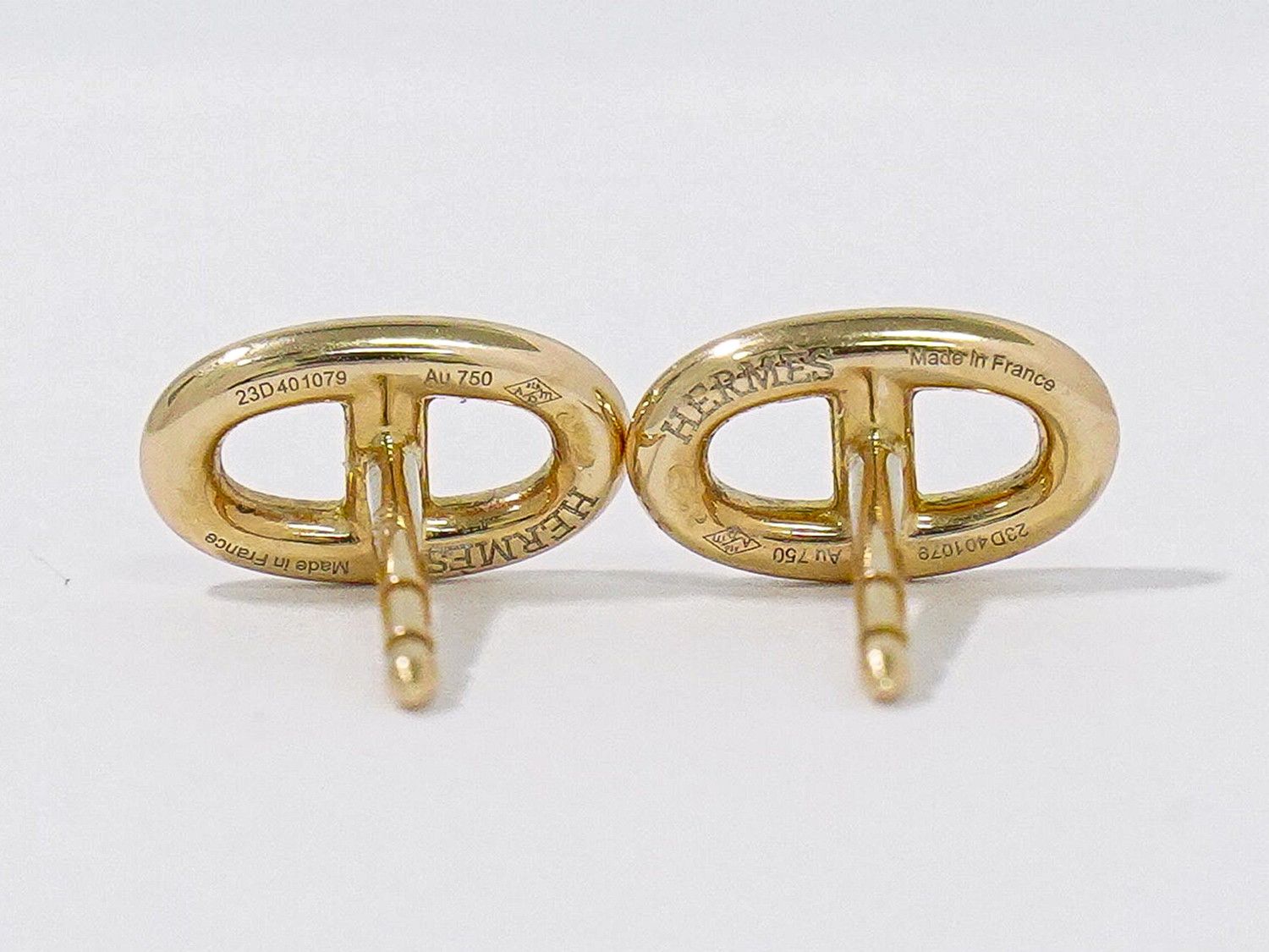 Hermes Chaine D'ancre Farandole PG Earrings Pink Gold — view 2