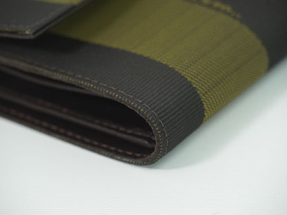 Fendi Pecan Trifold Wallet Compact Canvas Black Brown — view 6