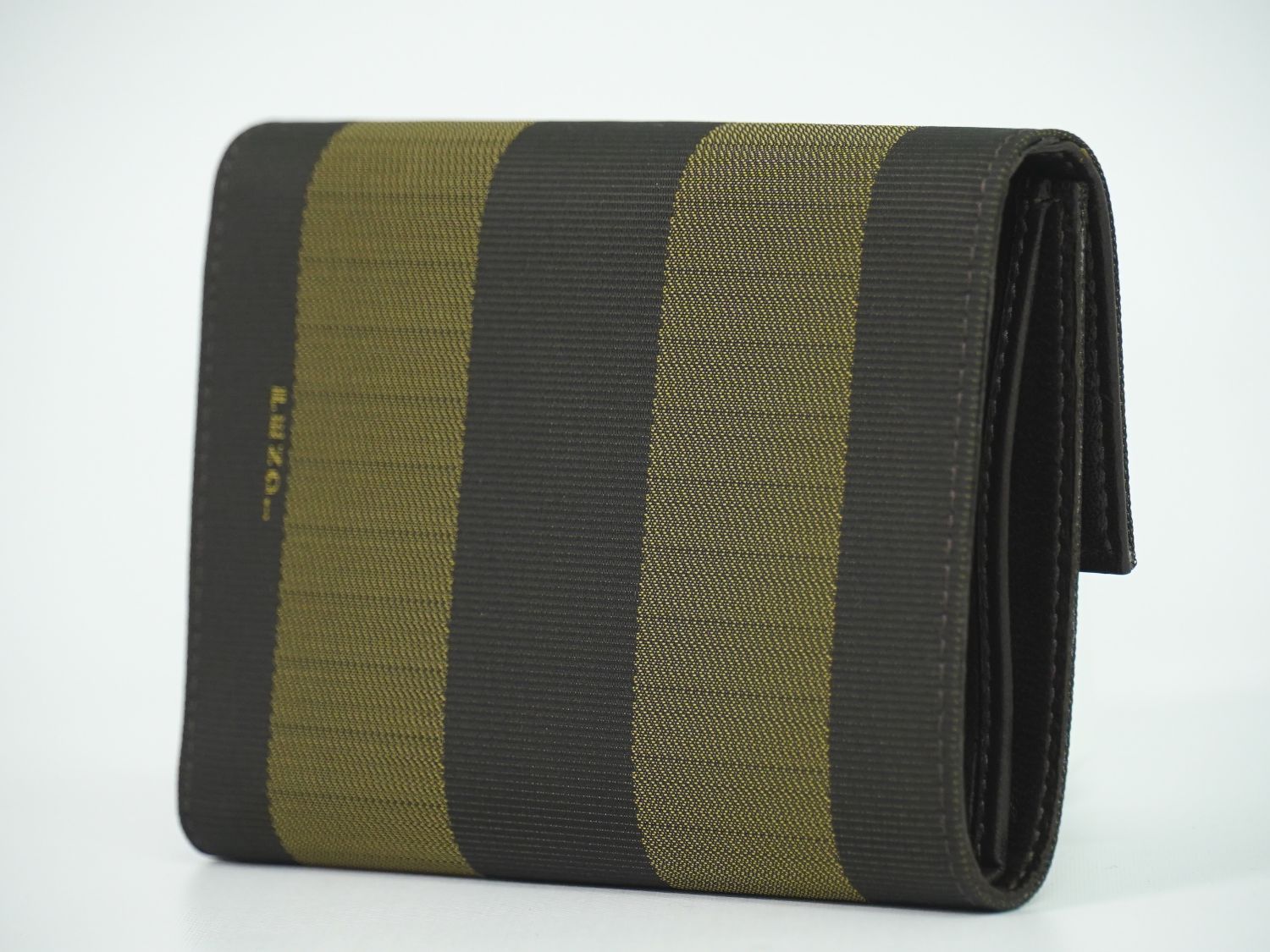 Fendi Pecan Trifold Wallet Compact Canvas Black Brown — view 2