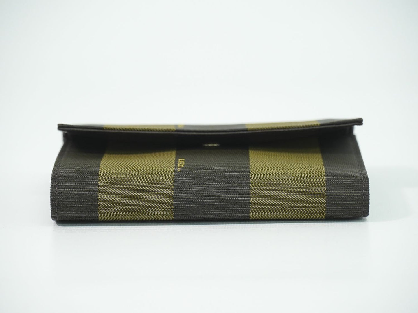 Fendi Pecan Trifold Wallet Compact Canvas Black Brown — view 3