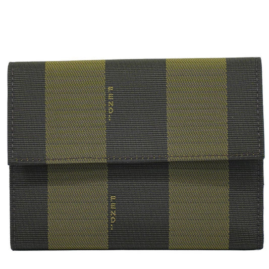 Fendi Pecan Trifold Wallet Compact Canvas Black Brown