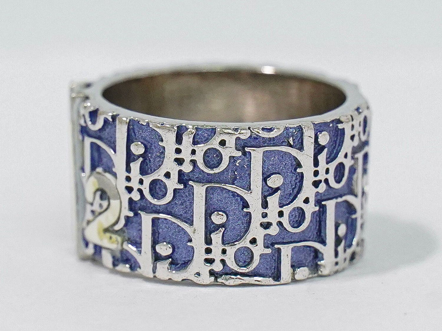 Dior Trotter Ring Metal Silver Blue — view 2