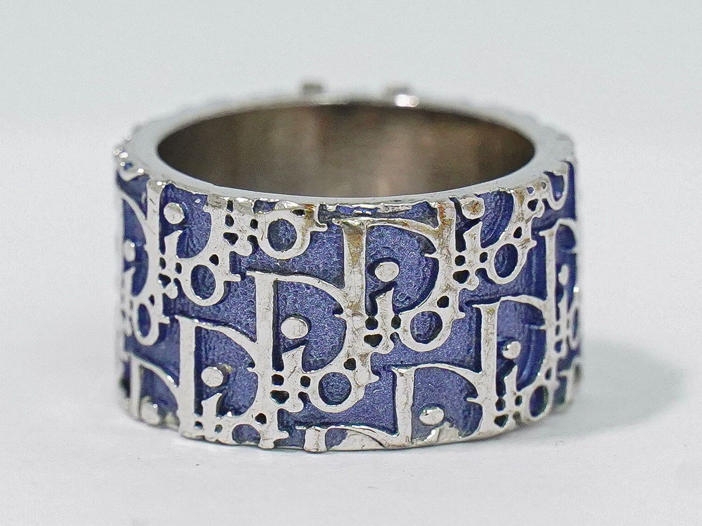 Dior Trotter Ring Metal Silver Blue — view 3