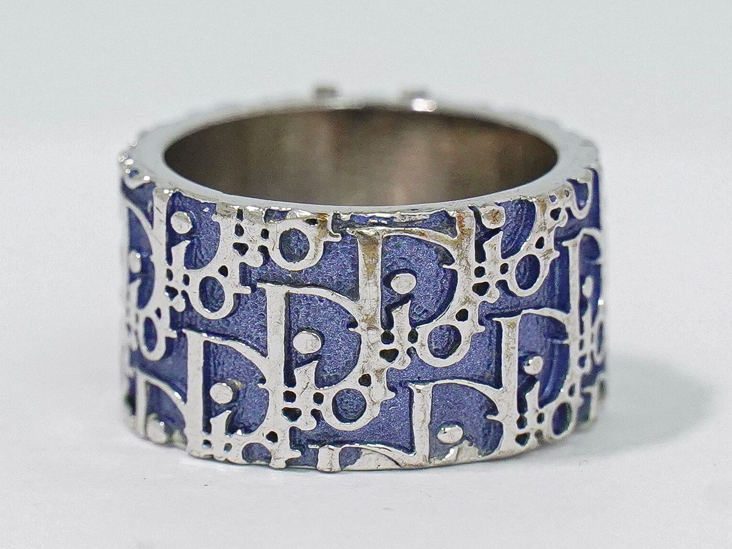 Dior Trotter Ring Metal Silver Blue — view 3