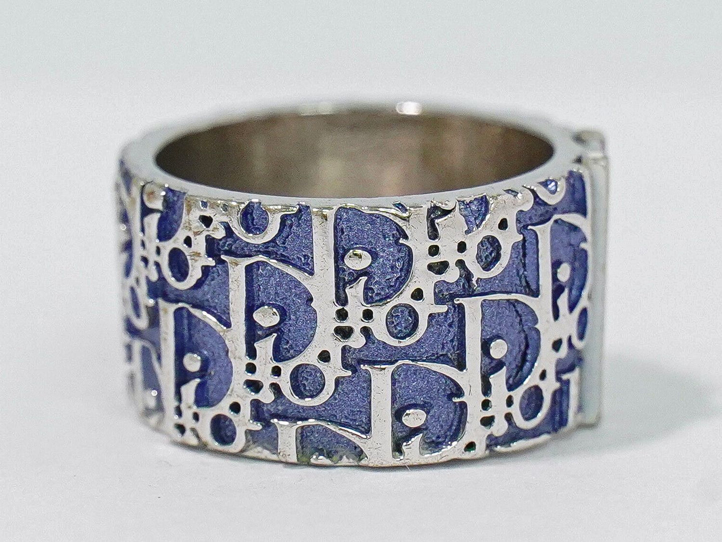Dior Trotter Ring Metal Silver Blue — view 4