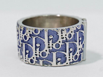 Dior Trotter Ring Metal Silver Blue — view 4