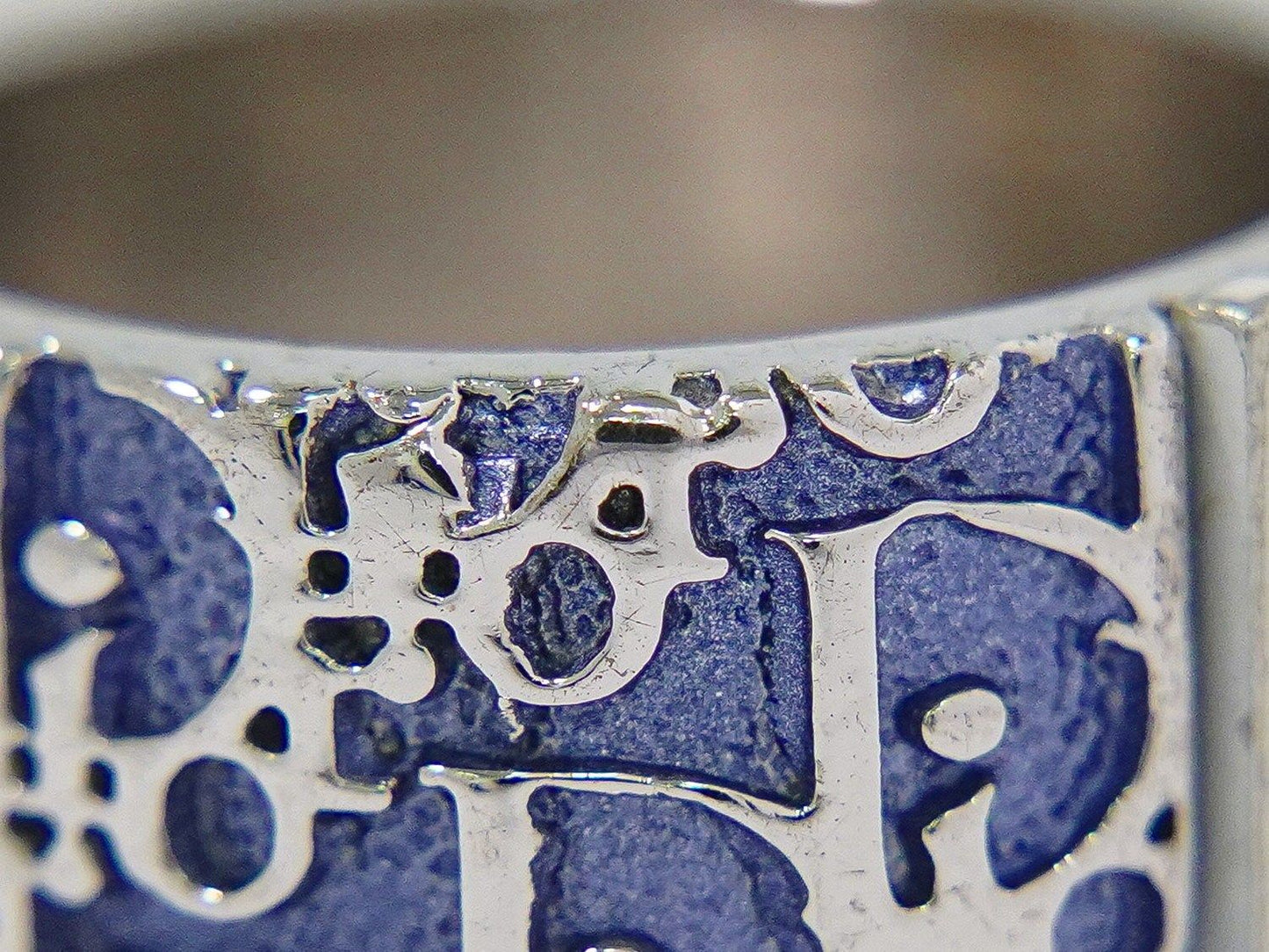 Dior Trotter Ring Metal Silver Blue — view 6