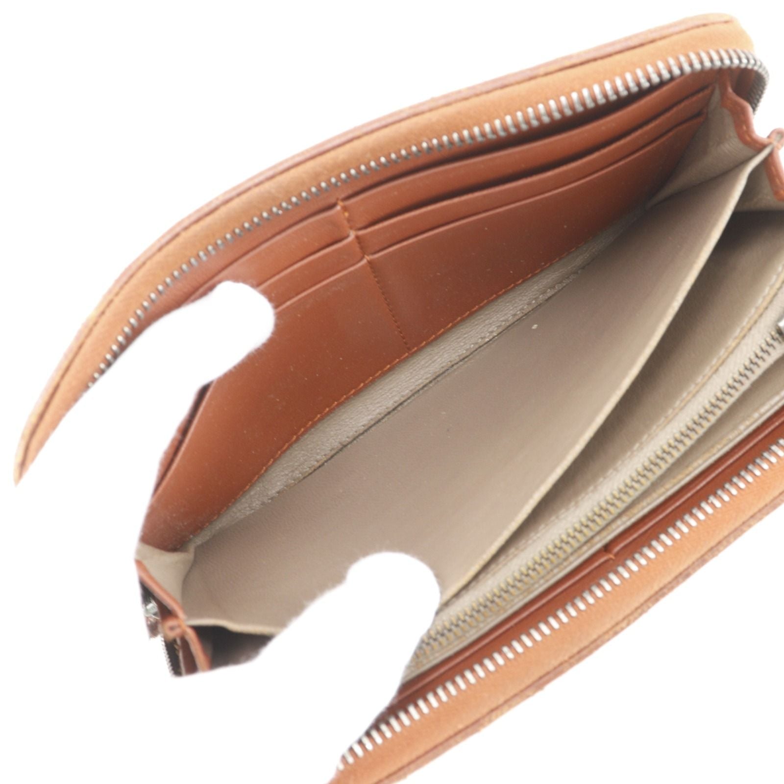 Bottega Veneta Zip Around Intrecciato Leather Brown Wallet — view 5