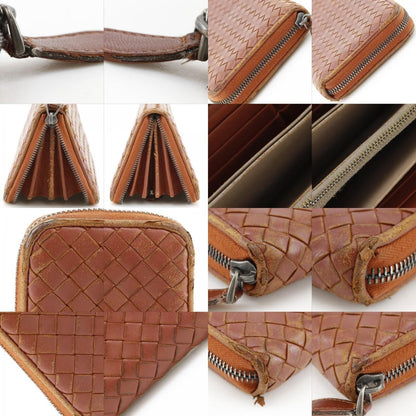 Bottega Veneta Zip Around Intrecciato Leather Brown Wallet — view 9