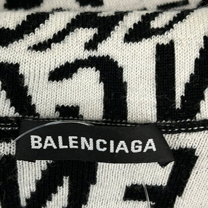 Balenciaga Long Sleeve Sweater L Black White Turtleneck — view 3