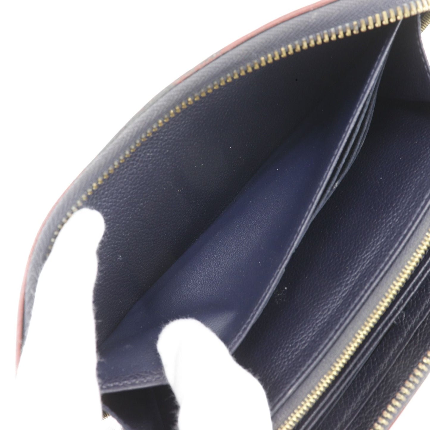 Louis Vuitton Zippy Wallet Monogram Empreinte Marie Nur Jeu Navy — view 5