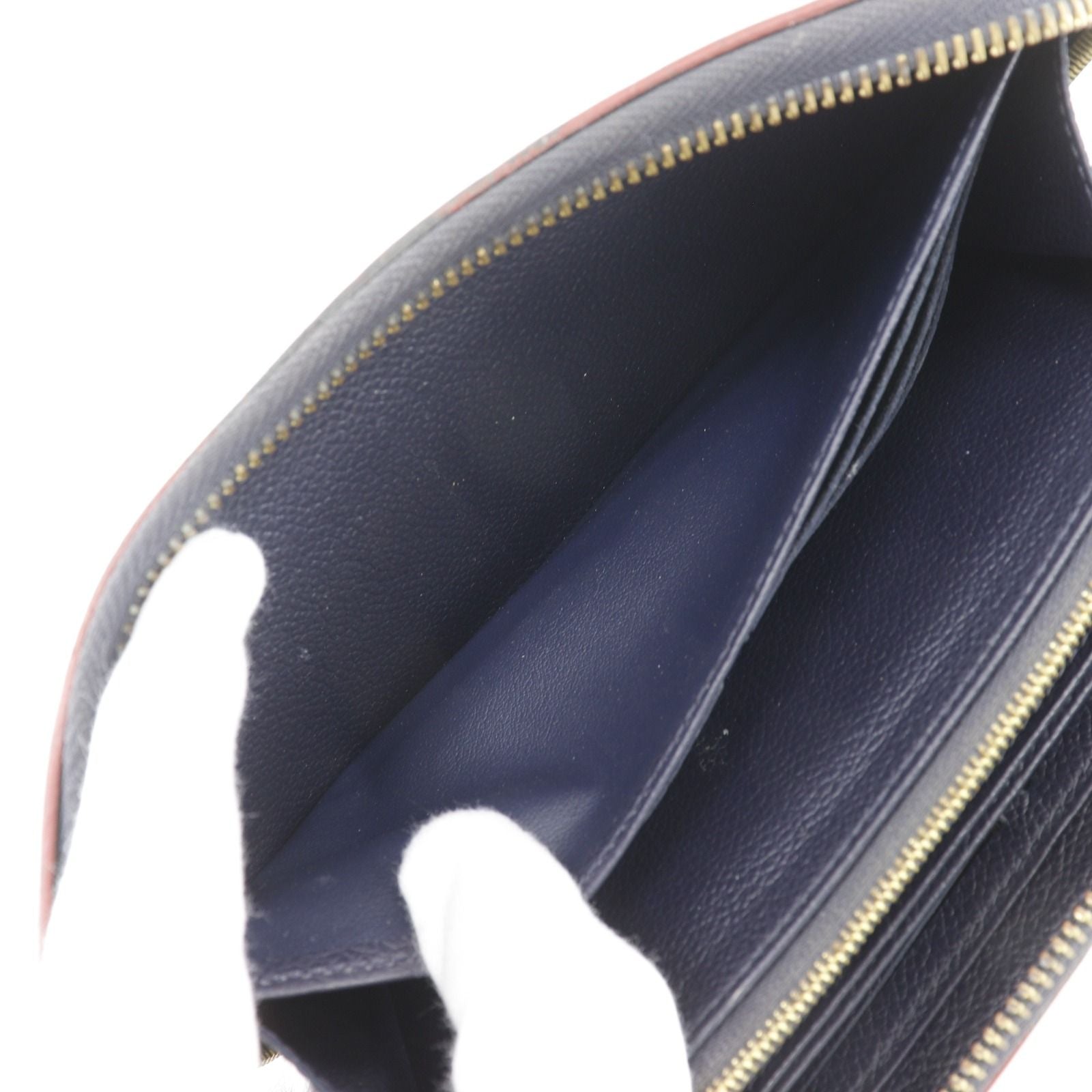 Louis Vuitton Zippy Wallet Monogram Empreinte Marie Nur Jeu Navy — view 5