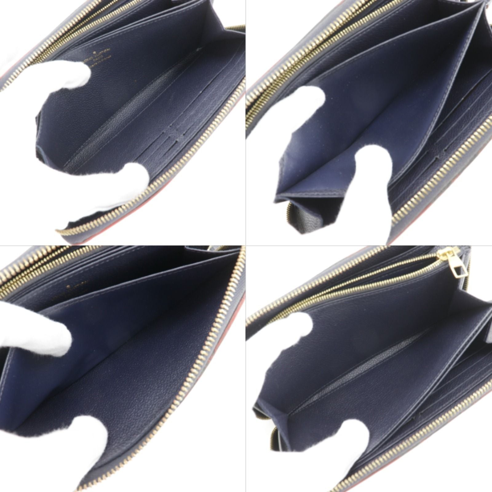 Louis Vuitton Zippy Wallet Monogram Empreinte Marie Nur Jeu Navy — view 8