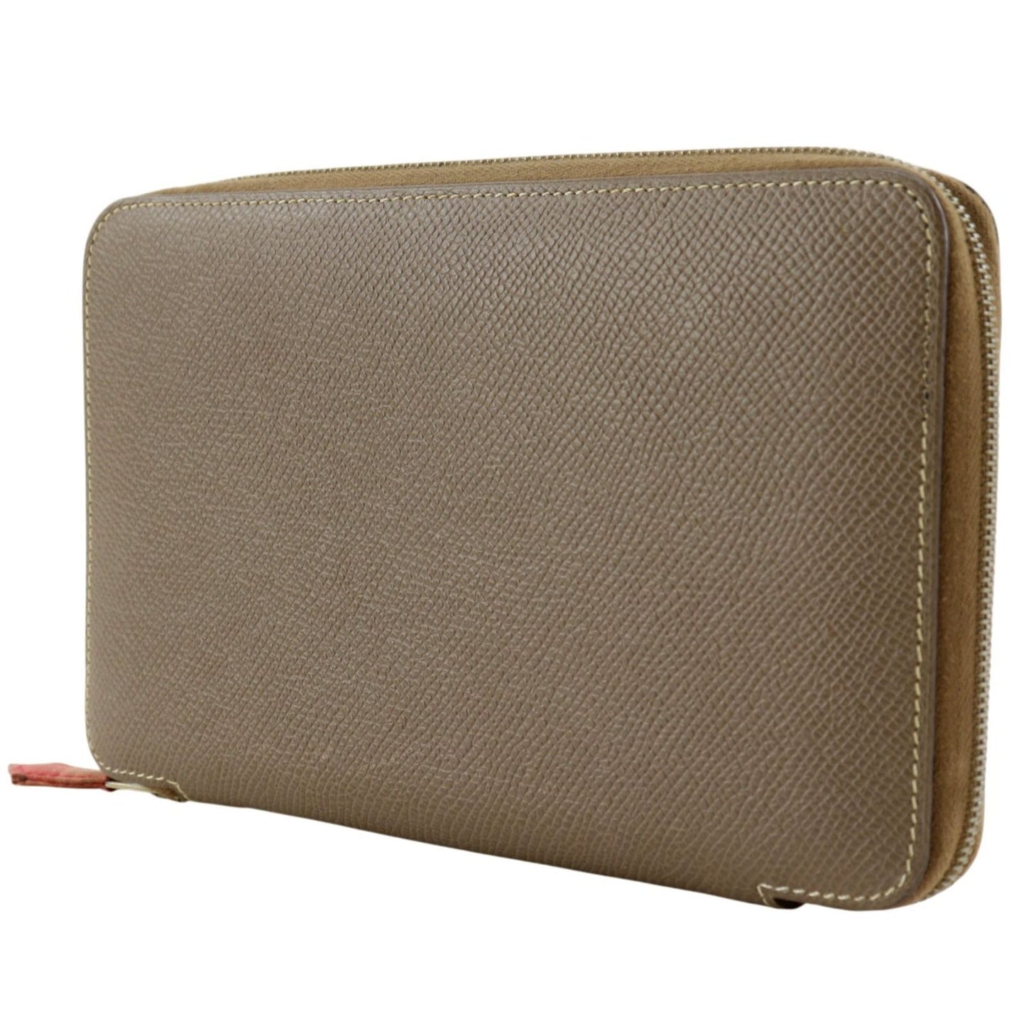 Hermes Silki Daily GM Veau Epsom Etoupe Gray Pink Notebook Cover Agenda — view 2