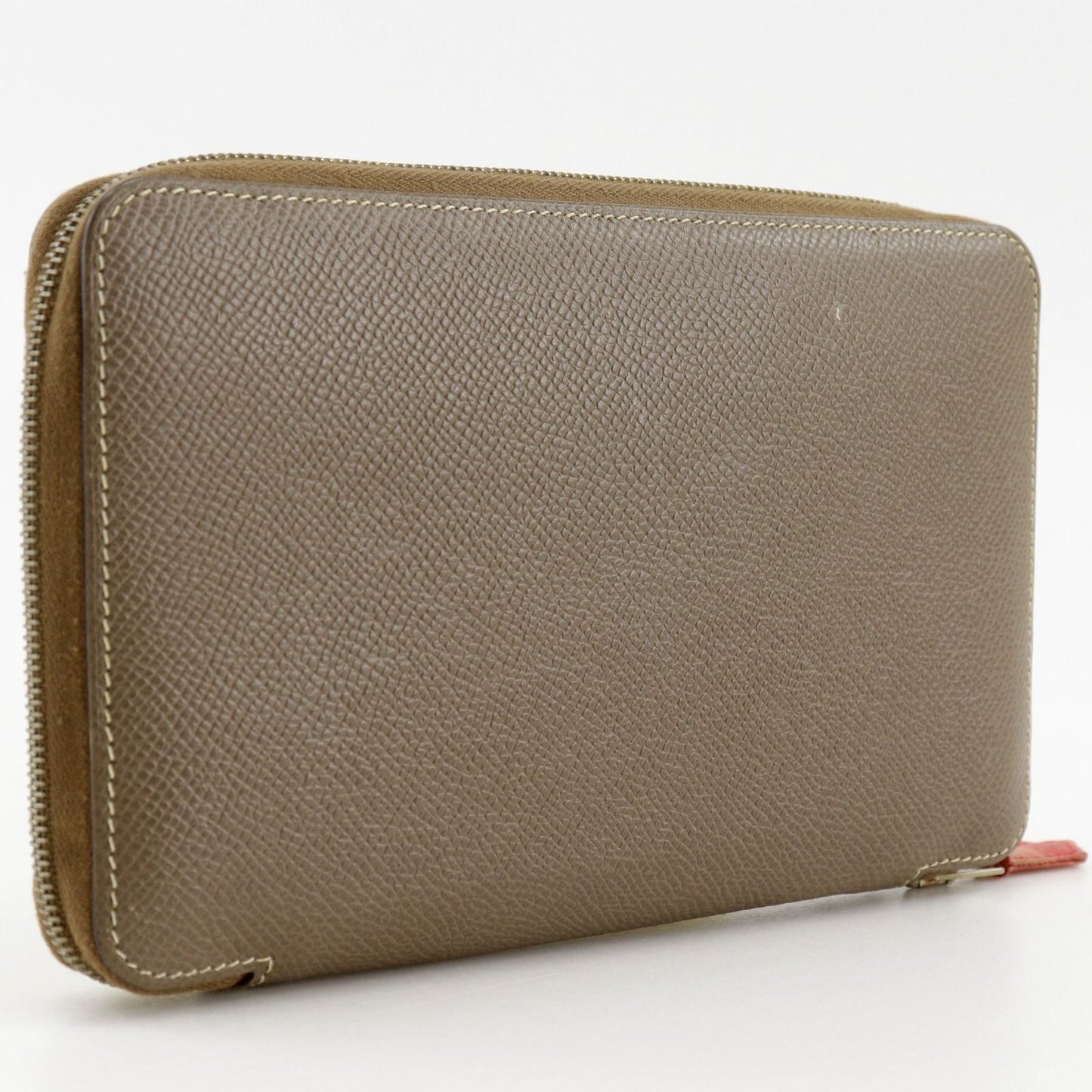 Hermes Silki Daily GM Veau Epsom Etoupe Gray Pink Notebook Cover Agenda — view 3
