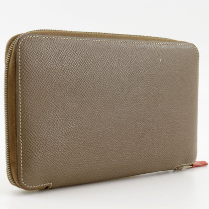 Hermes Silki Daily GM Veau Epsom Etoupe Gray Pink Notebook Cover Agenda — view 3