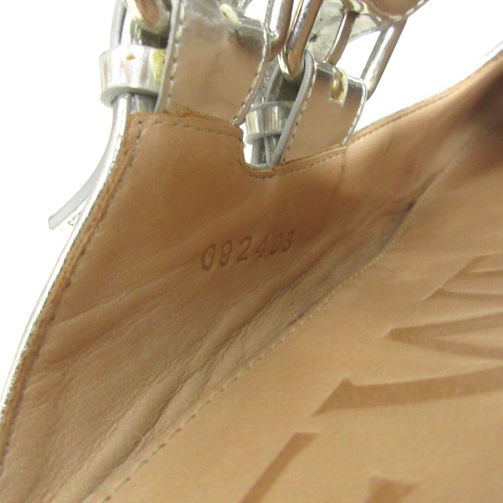 Loewe Campo Metallic Leather Mary Jane Sandals Round Toe 39 Cles the — view 9