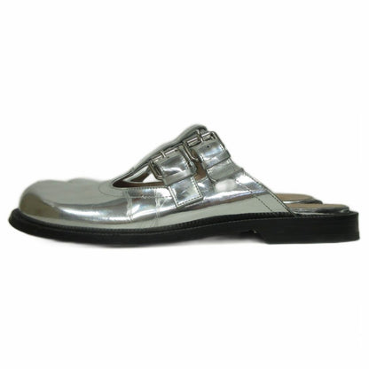Loewe Campo Metallic Leather Mary Jane Sandals Round Toe 39 Cles the — view 2
