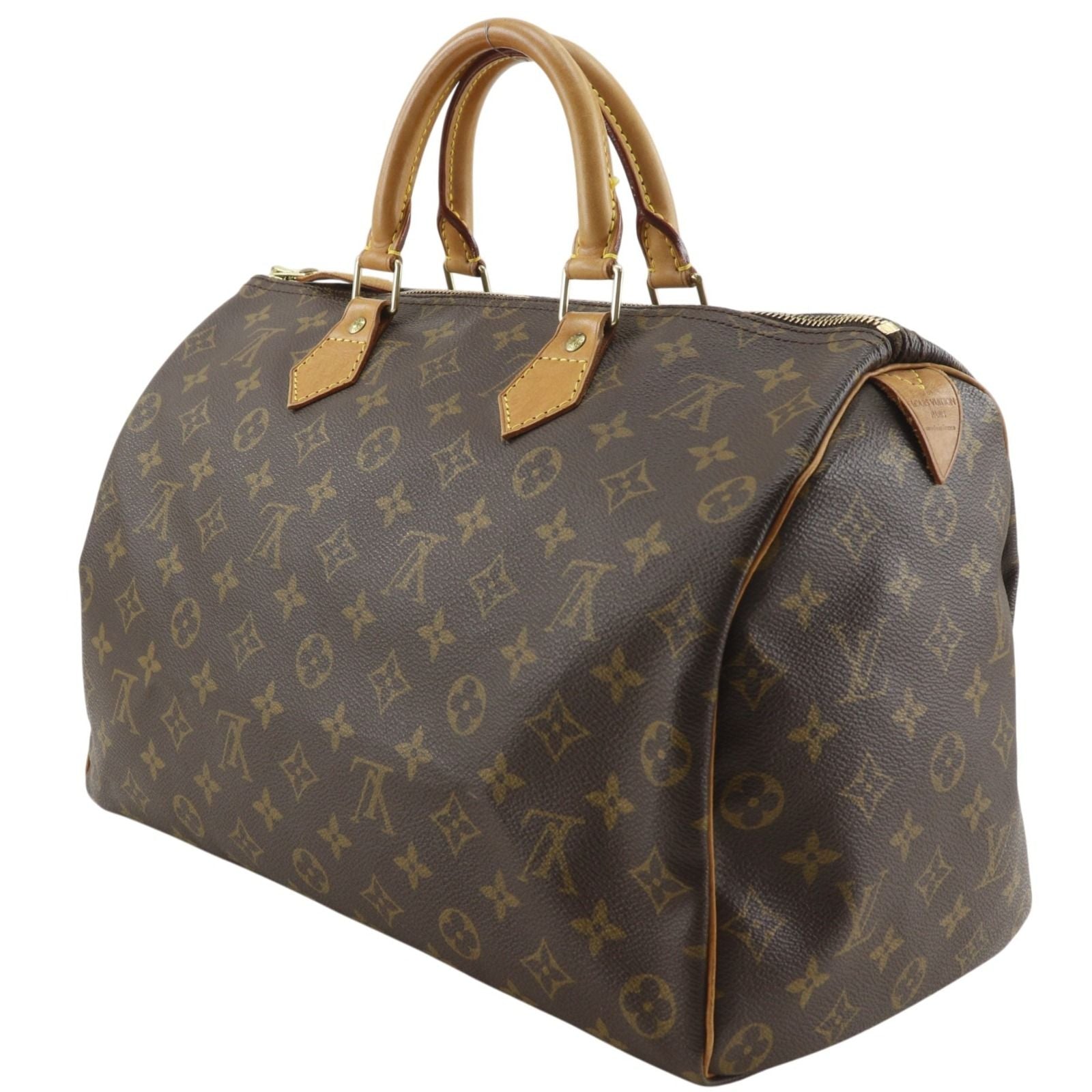 Louis Vuitton Speedy 35 Mini Boston Monogram Canvas Brown Handbag — view 2