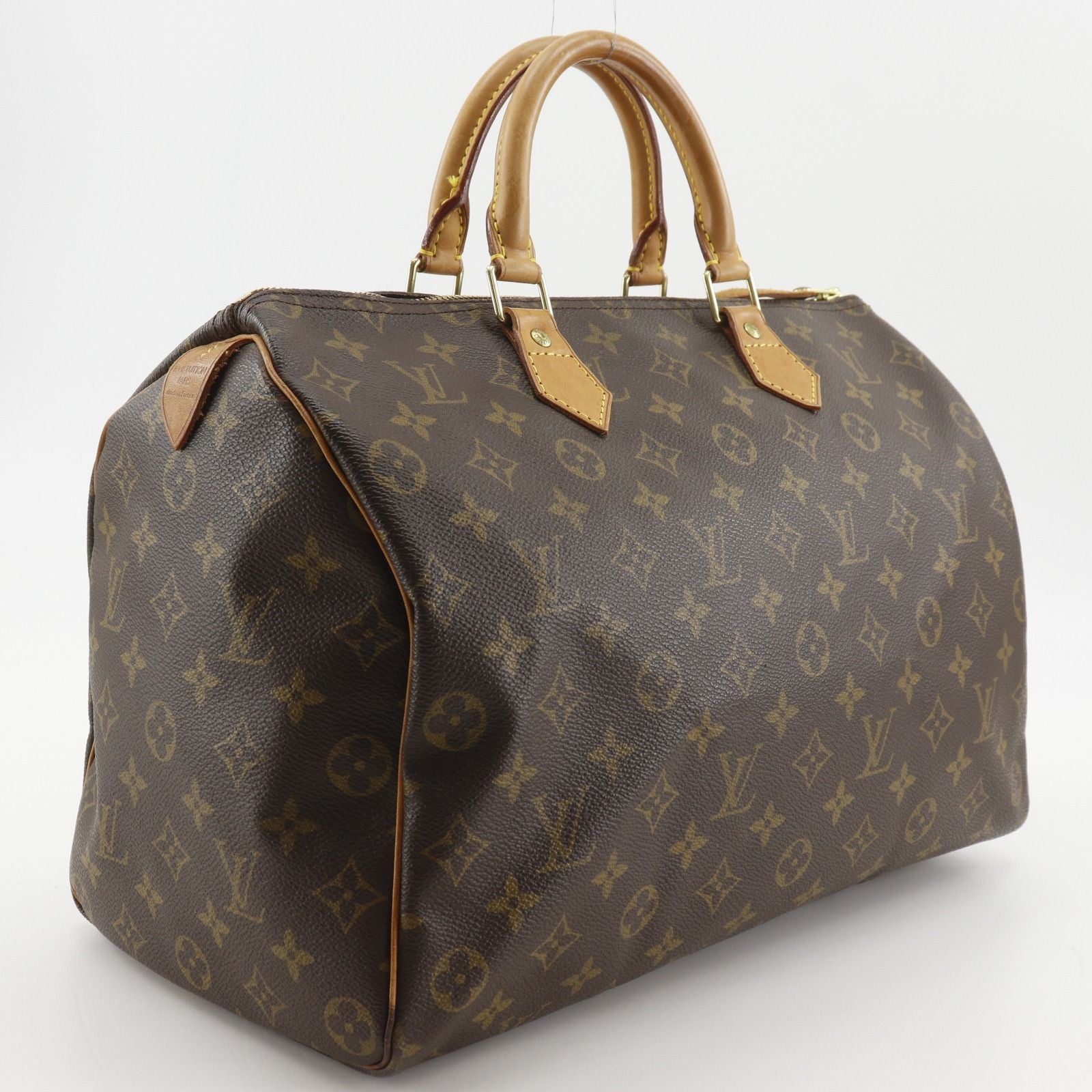 Louis Vuitton Speedy 35 Mini Boston Monogram Canvas Brown Handbag — view 3