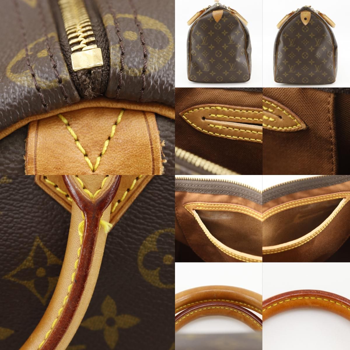 Louis Vuitton Speedy 35 Mini Boston Monogram Canvas Brown Handbag — view 8