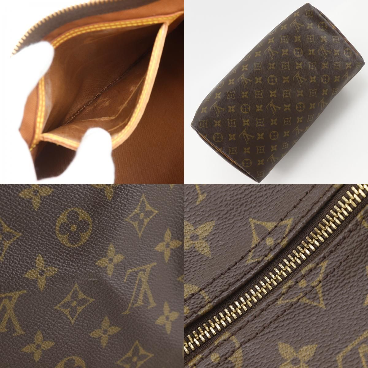 Louis Vuitton Speedy 35 Mini Boston Monogram Canvas Brown Handbag — view 7
