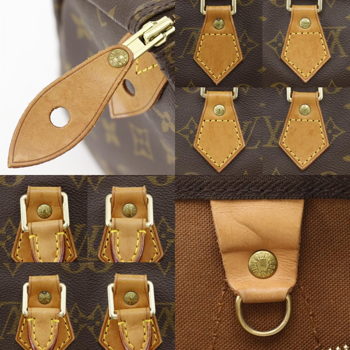 Louis Vuitton Speedy 35 Mini Boston Monogram Canvas Brown Handbag — view 9
