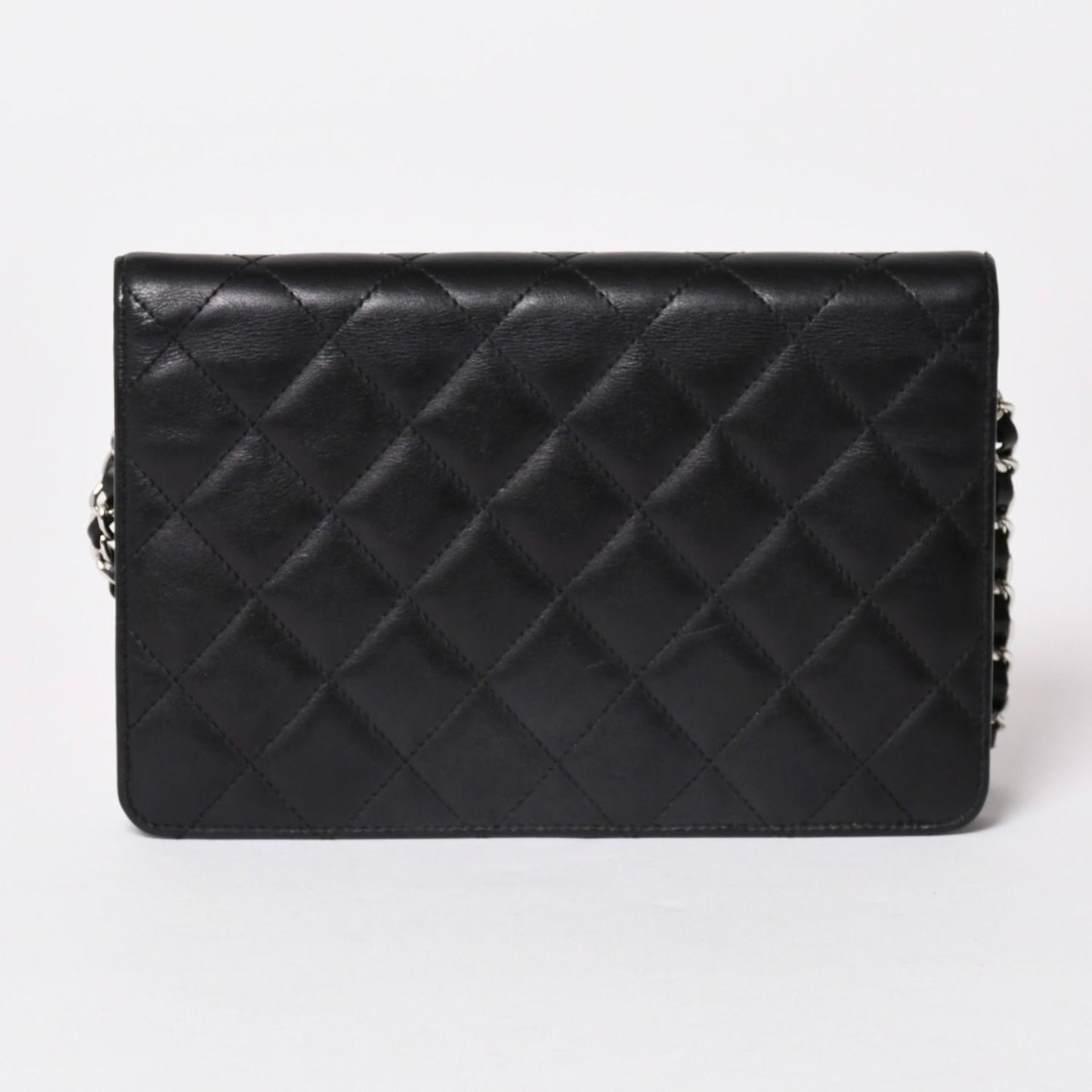 Chanel Cambon Line Chain Wallet Shoulder Bag Black Silver — view 2