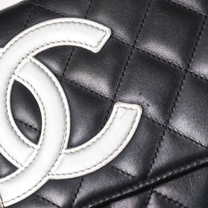 Chanel Cambon Line Chain Wallet Shoulder Bag Black Silver — view 6
