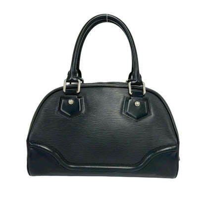 Louis Vuitton Bowling Montaigne PM Epi Leather Mini Boston Bag Noir with — view 3