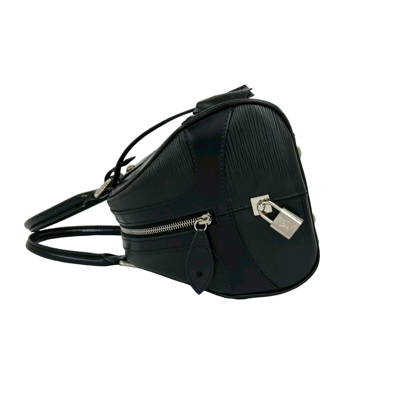 Louis Vuitton Bowling Montaigne PM Epi Leather Mini Boston Bag Noir with — view 5