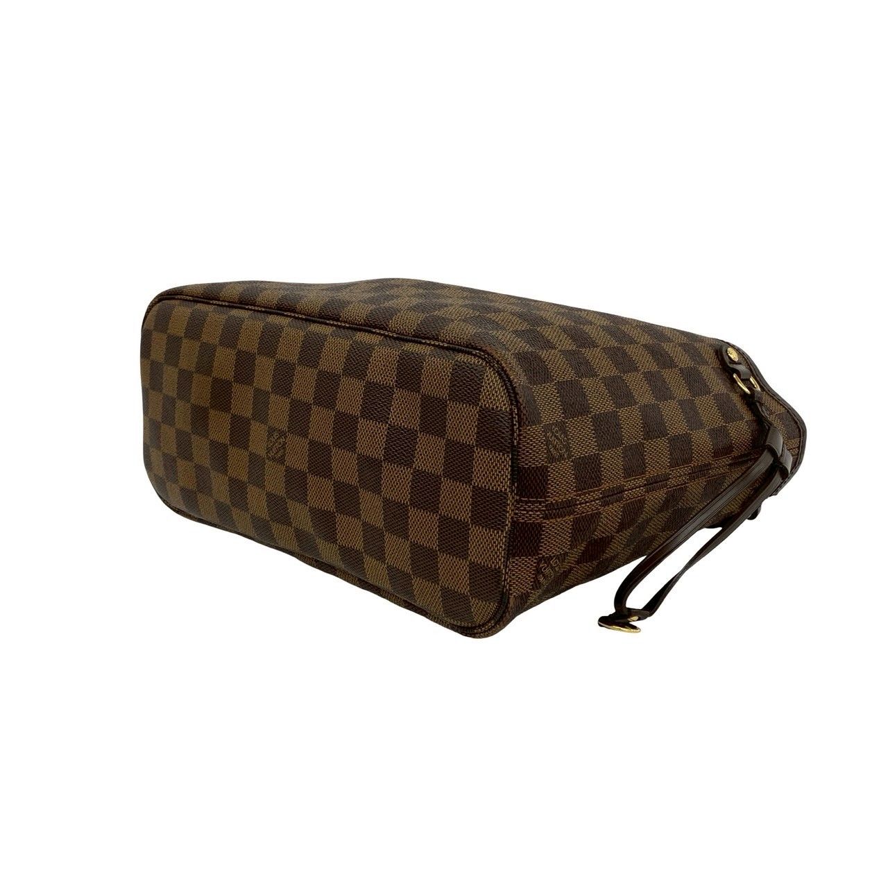 Louis Vuitton With Neverfull PM Damier Pattern Leather Tote Brown — view 8