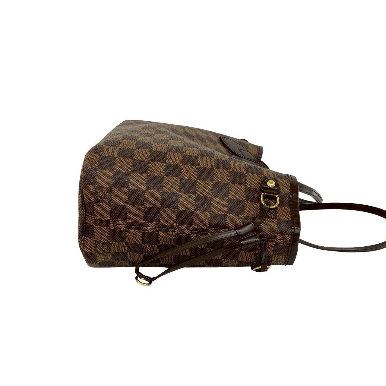Louis Vuitton With Neverfull PM Damier Pattern Leather Tote Brown — view 6