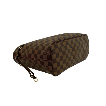 Louis Vuitton With Neverfull PM Damier Pattern Leather Tote Brown — view 7