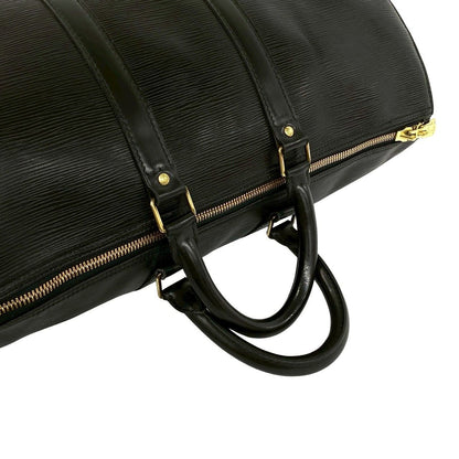 Louis Vuitton Vintage Keepall 45 Epi Leather Boston Bag Black Noir — view 4