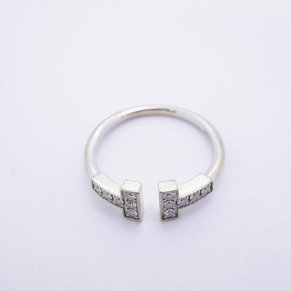 Tiffany & Co Ring T Wire 18k White Gold Diamond — view 3