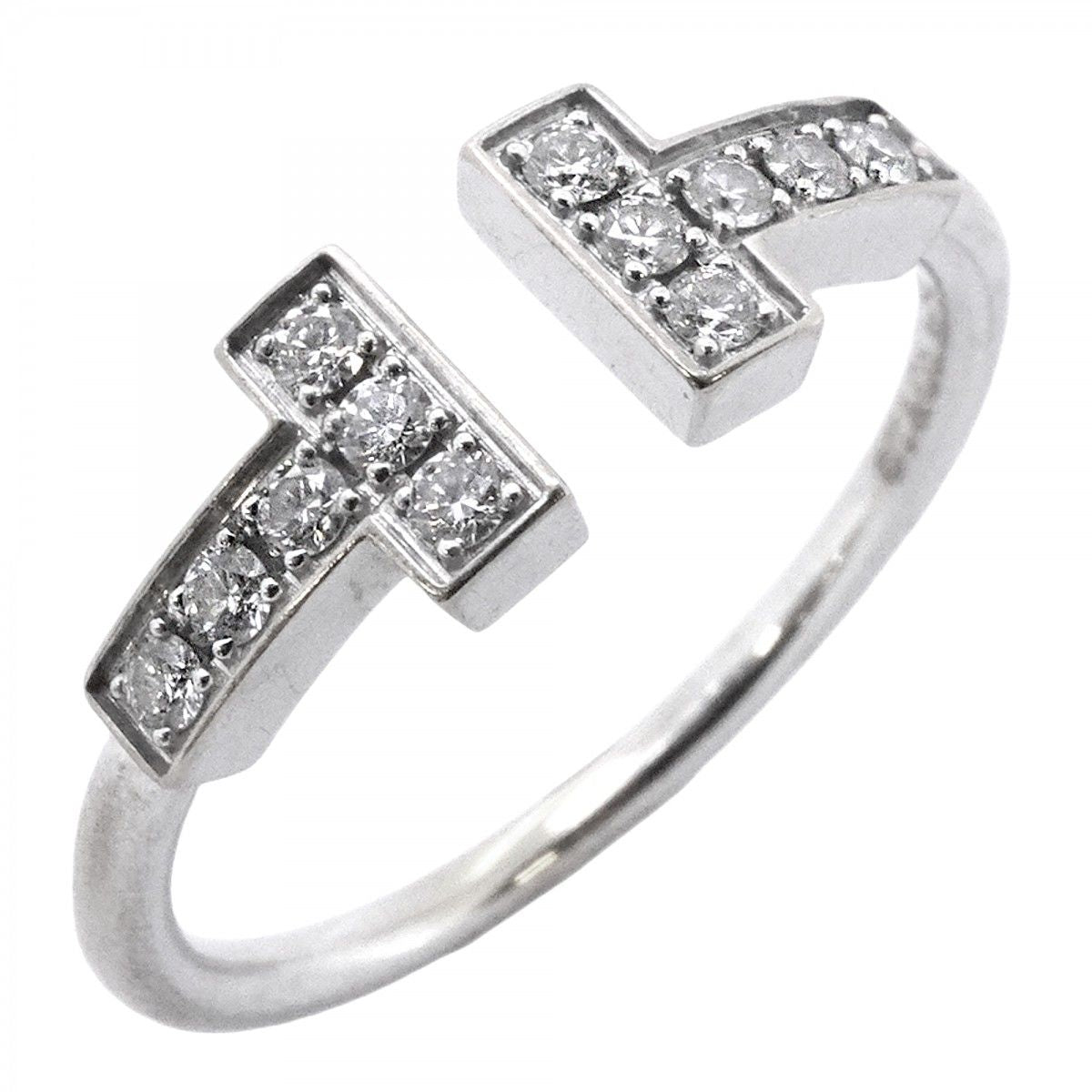Tiffany & Co Ring T Wire 18k White Gold Diamond