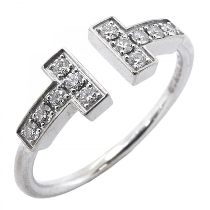 Tiffany & Co Ring T Wire 18k White Gold Diamond