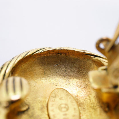 Chanel Earrings Vintage CC Logo Gold Plated — view 6