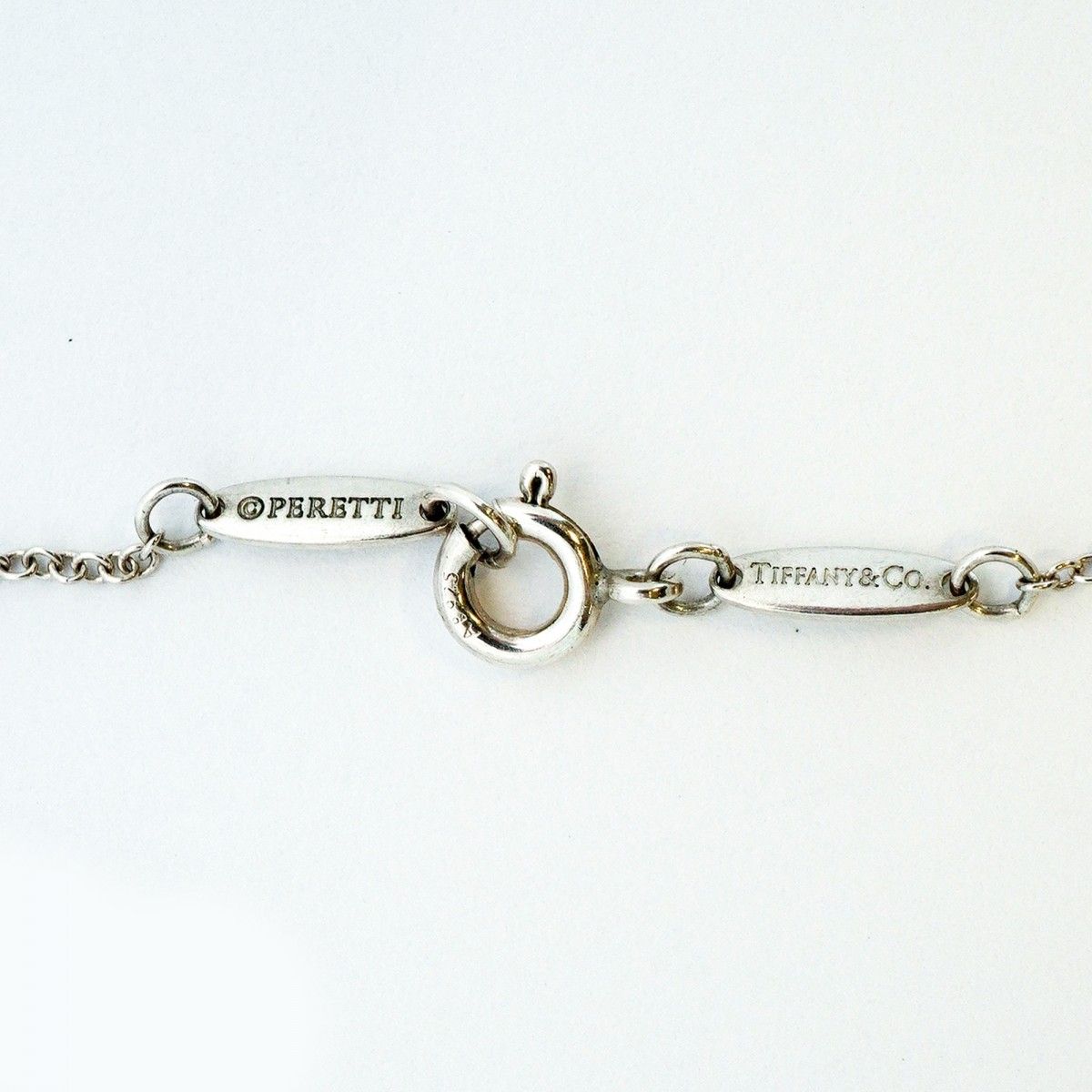 Tiffany & Co Necklace Double Open Heart 18k Pink Gold Silver — view 4