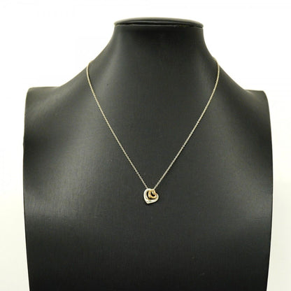 Tiffany & Co Necklace Double Open Heart 18k Pink Gold Silver — view 7