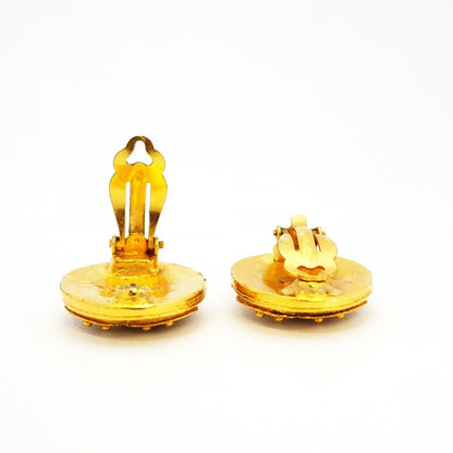 Chanel Earrings Vintage CC Logo Round — view 3