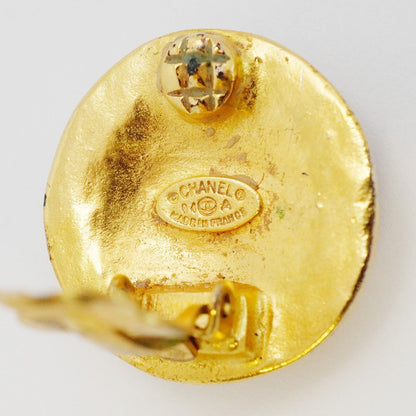 Chanel Earrings Vintage CC Logo Round — view 4