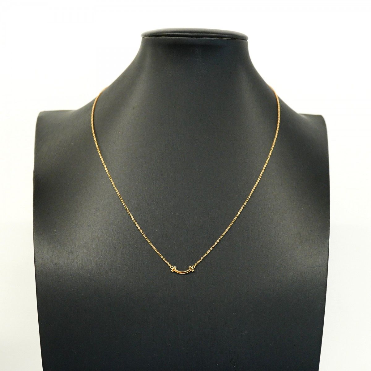 Tiffany & Co Necklace T Smile Mini 18k Pink Gold — view 6
