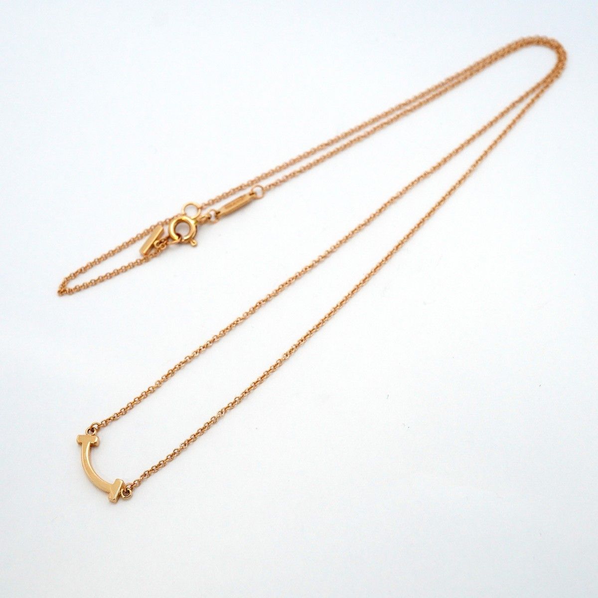 Tiffany & Co Necklace T Smile Mini 18k Pink Gold — view 3
