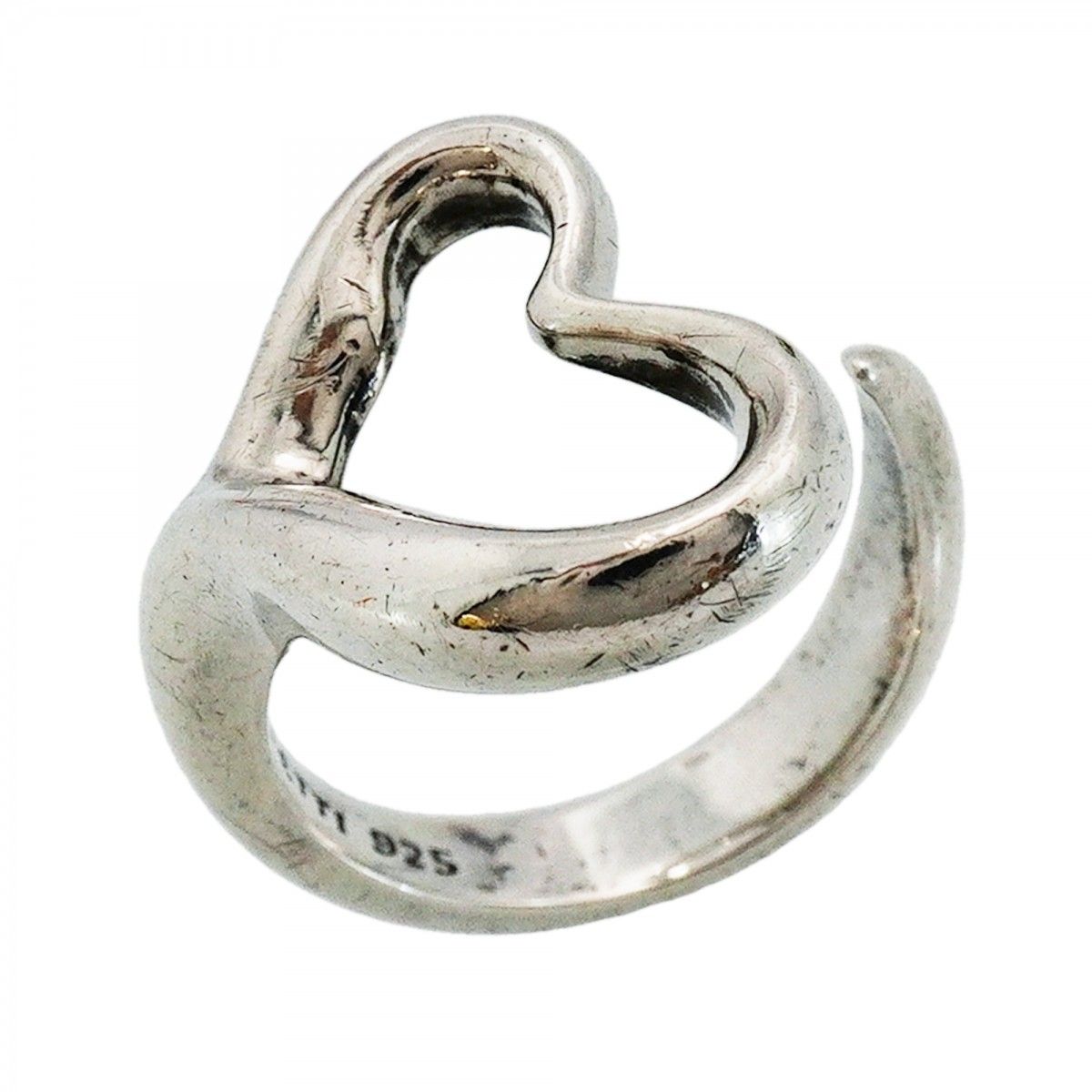 Tiffany & Co Ring Open Heart 925 Sterling Silver